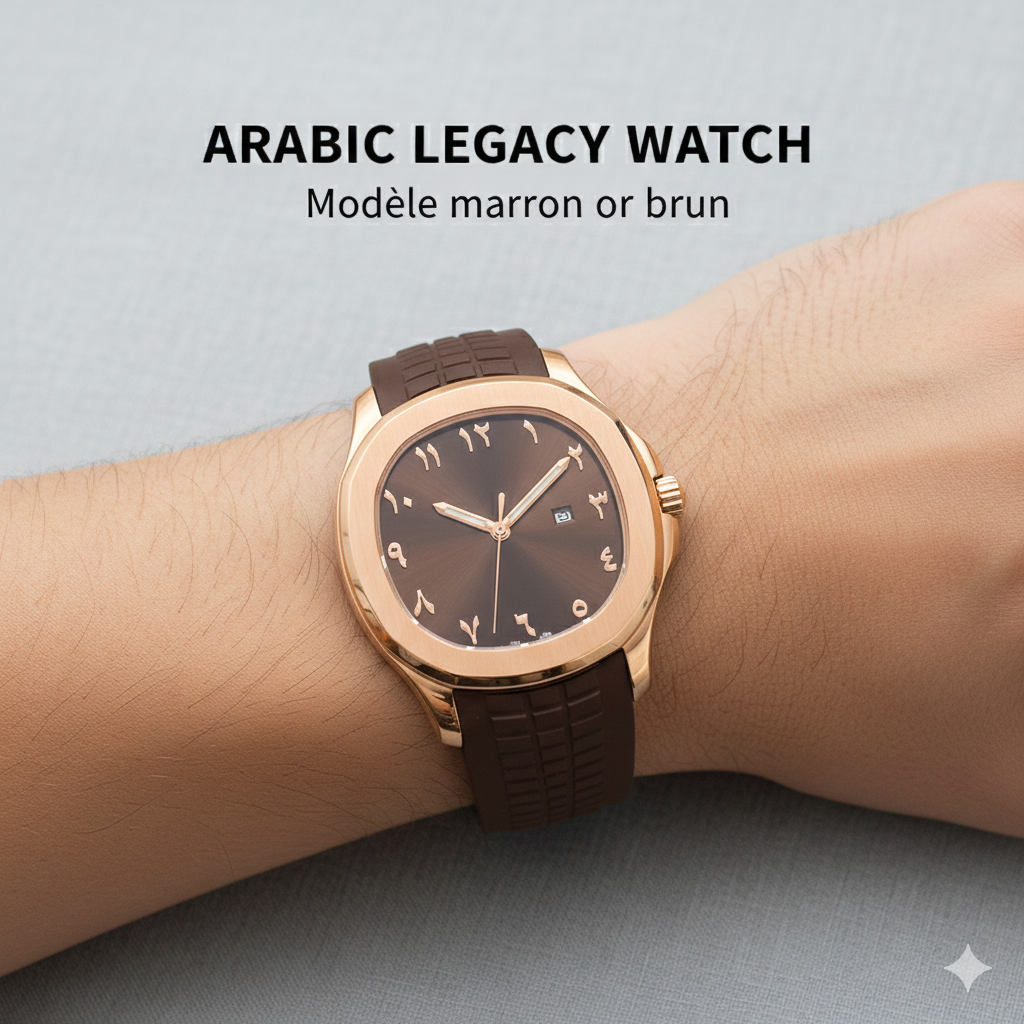 🕰️ ARABIC LEGACY WATCH (Montre aux motifs arabes unisexe pour homme & femme)