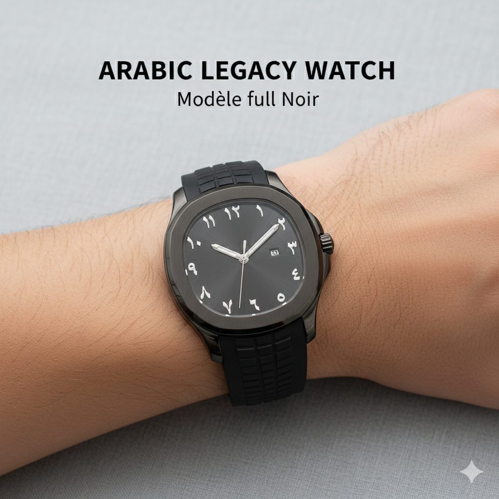 🕰️ ARABIC LEGACY WATCH (Montre aux motifs arabes unisexe pour homme & femme)