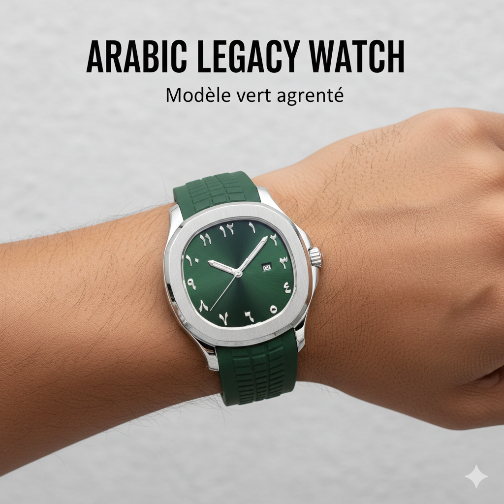 🕰️ ARABIC LEGACY WATCH (Montre aux motifs arabes unisexe pour homme & femme)