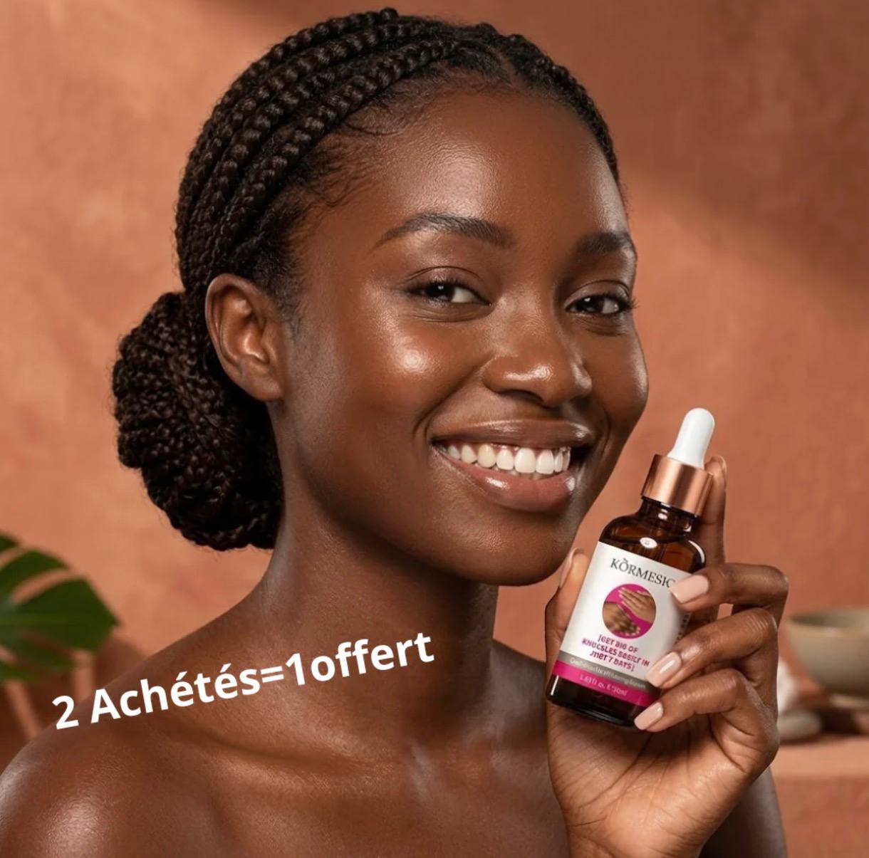 Sérum KORMESIC: Dites adieu aux Taches Rebelles, kinto, genoux, coudes noirs (2 ACHETE=1 OFFERT Traitement complet)🇨🇲
